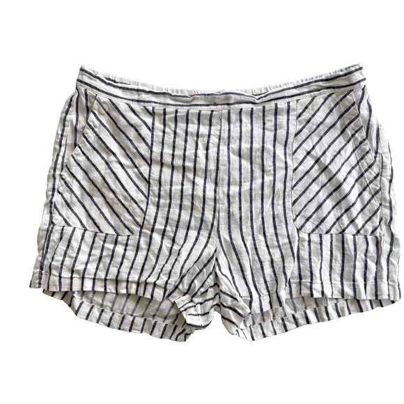 Ellen Tracy Shorts Women’s X-Large 100% Linen Pull On Drawstring Beachy Airy - Picture 1 of 4